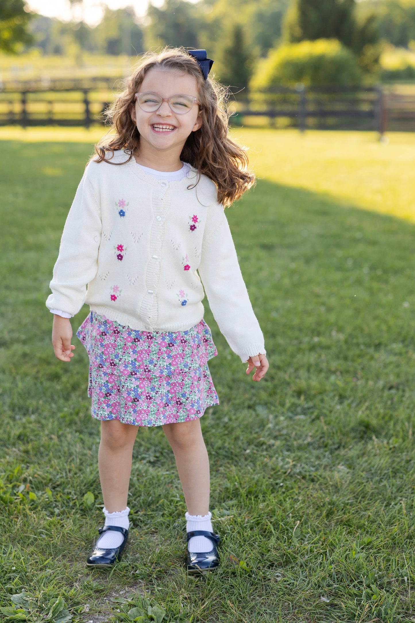 Florence Eiseman Sweater With Hand Embroidered Flowers
