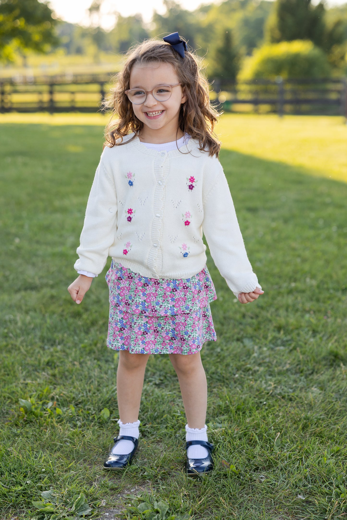 Florence Eiseman Sweater With Hand Embroidered Flowers