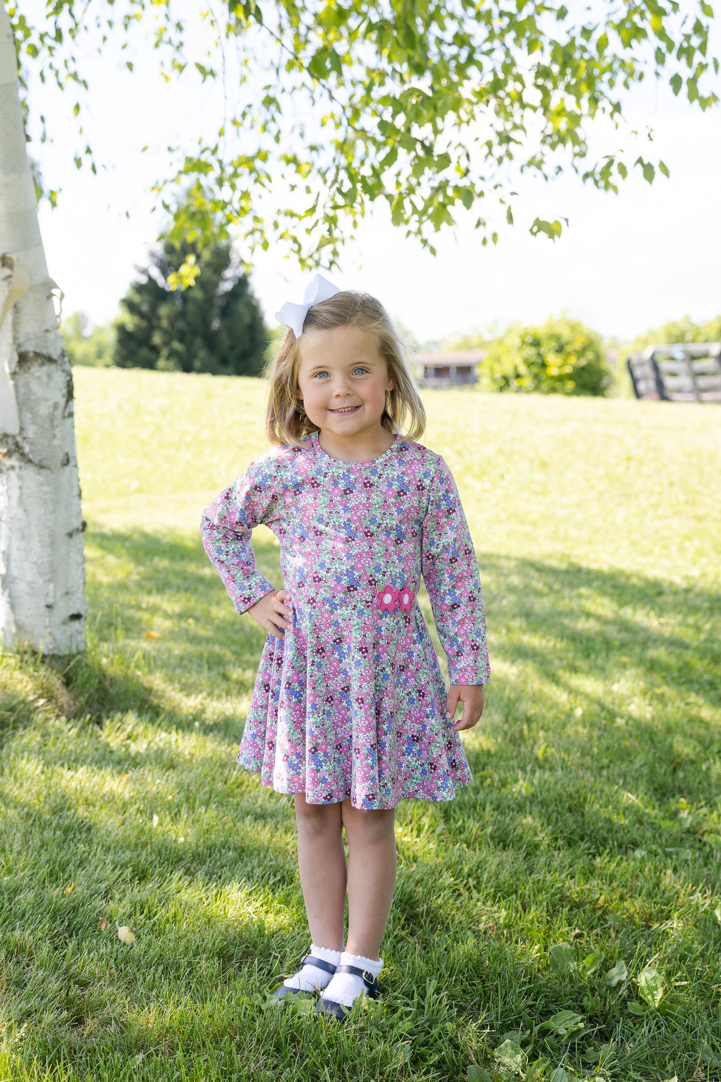 Florence Eiseman Floral Knit Dress With Flowers