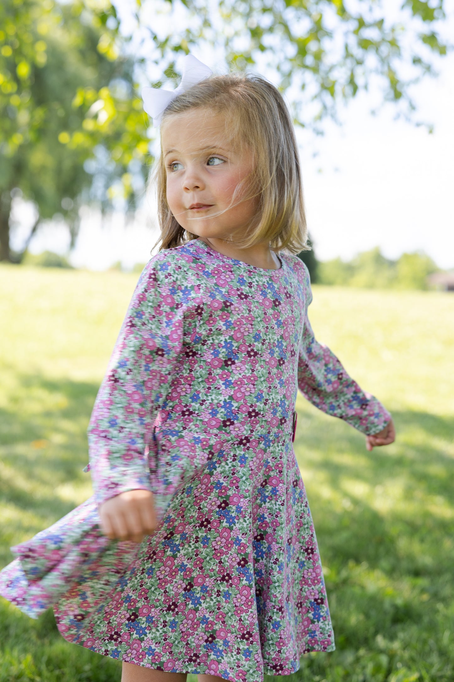 Florence Eiseman Floral Knit Dress With Flowers