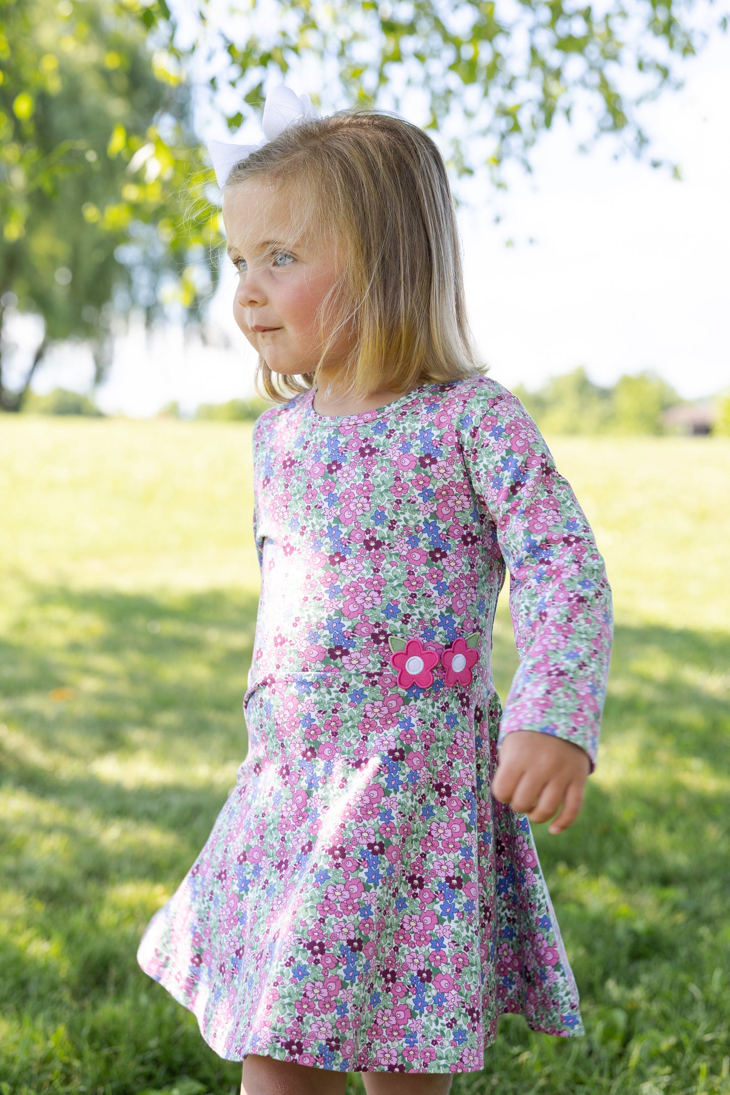 Florence Eiseman Floral Knit Dress With Flowers