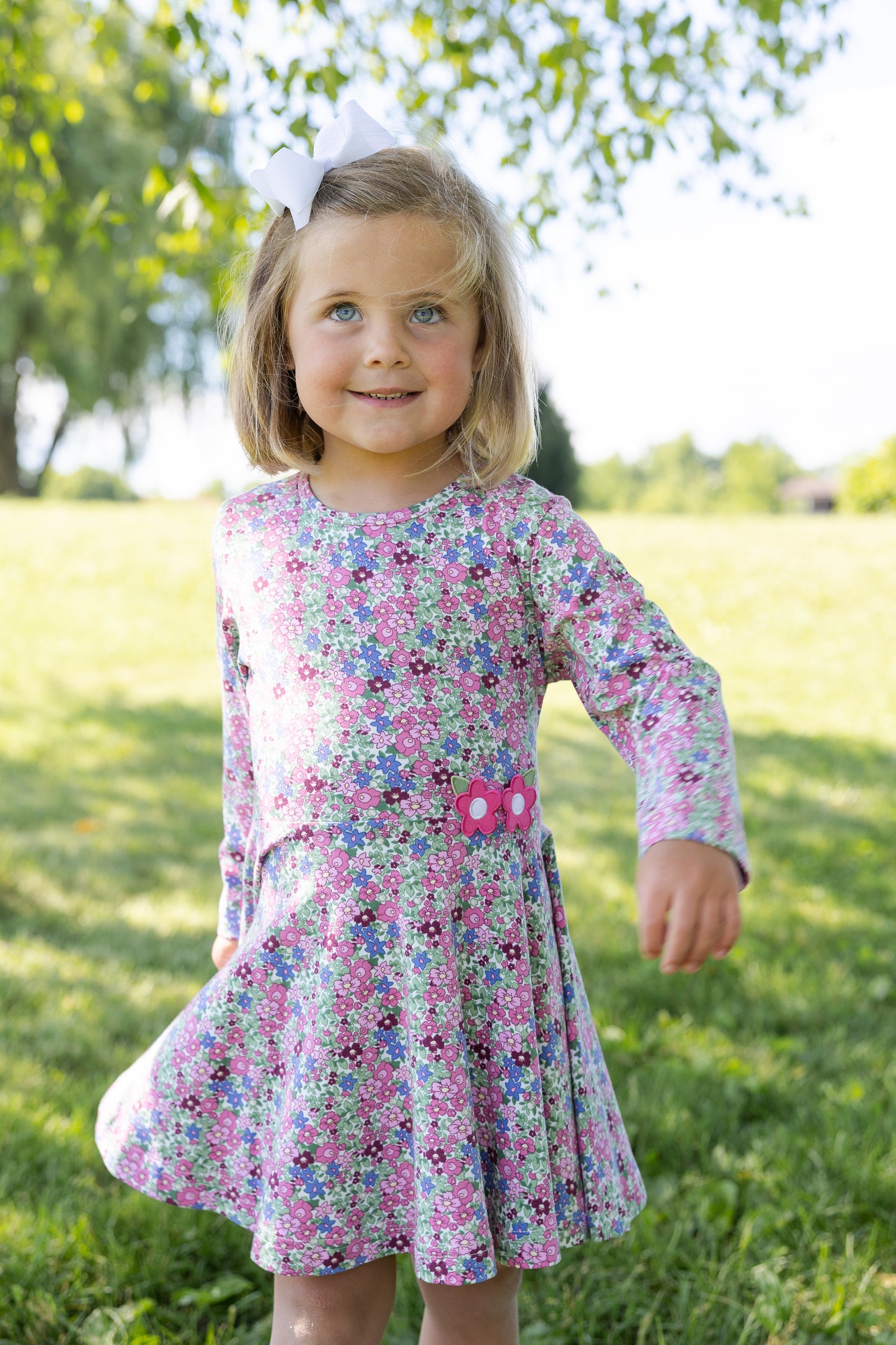 Florence Eiseman Floral Knit Dress With Flowers