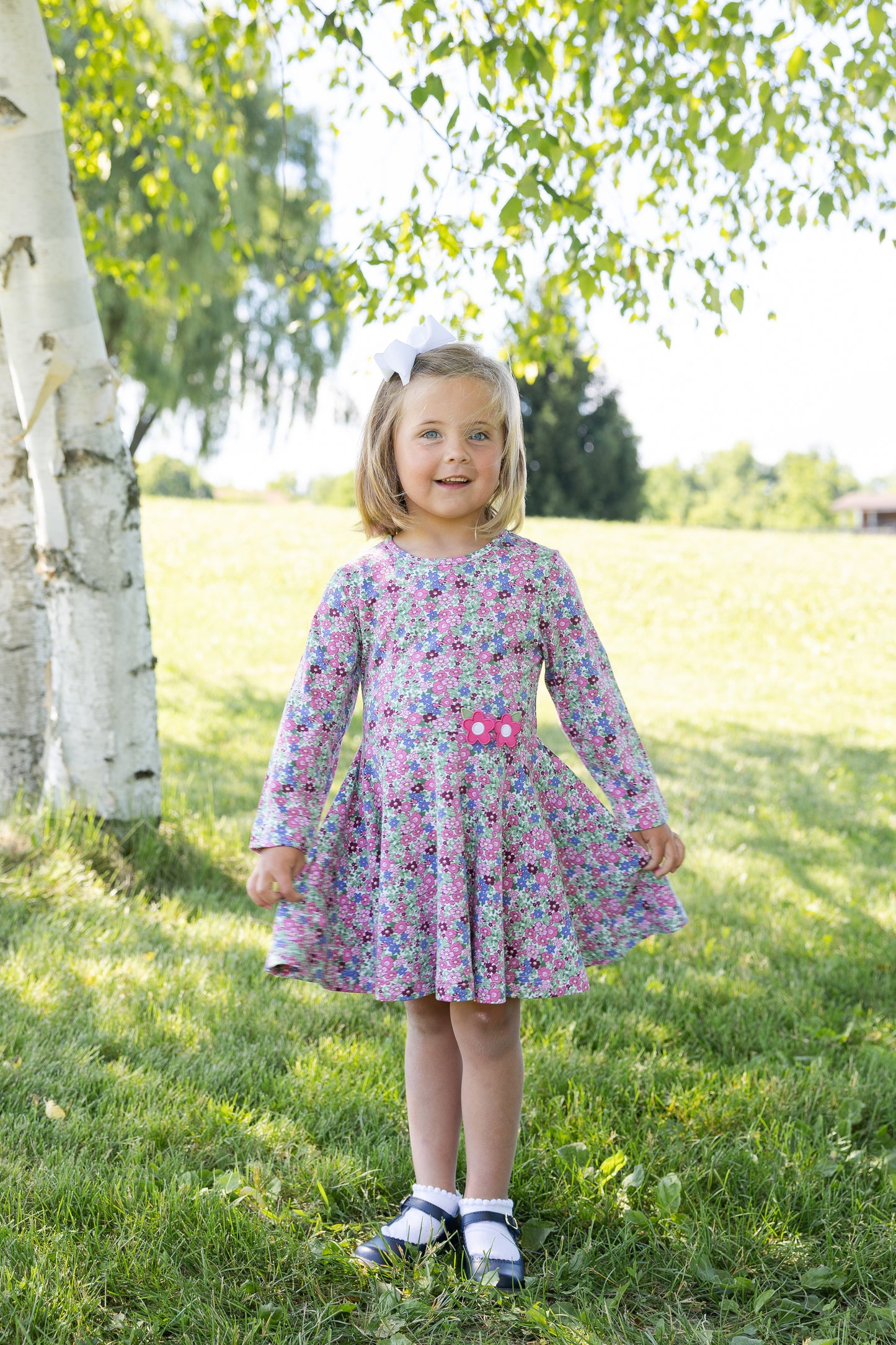 Florence Eiseman Floral Knit Dress With Flowers