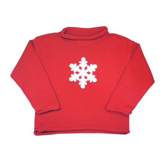 Luigi Snowflake Roll Neck Sweater