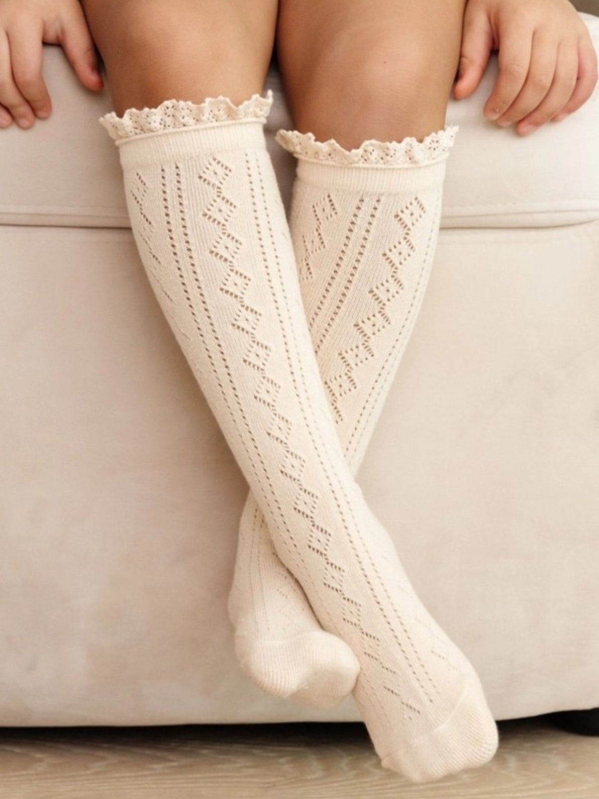 Little Stocking Co. Fancy Lace Top Knee-High Socks