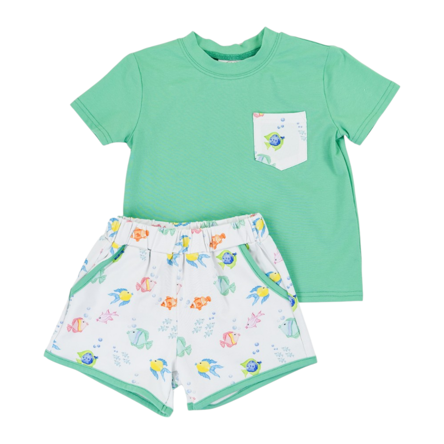 Cypress Row Fish Frenzy Play Pocket Short Set