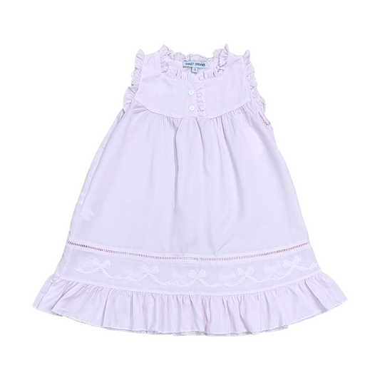 Sweet Dreams Embroidered Bow Lounge Gown