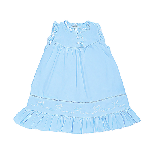 Sweet Dreams Embroidered Bow Lounge Gown