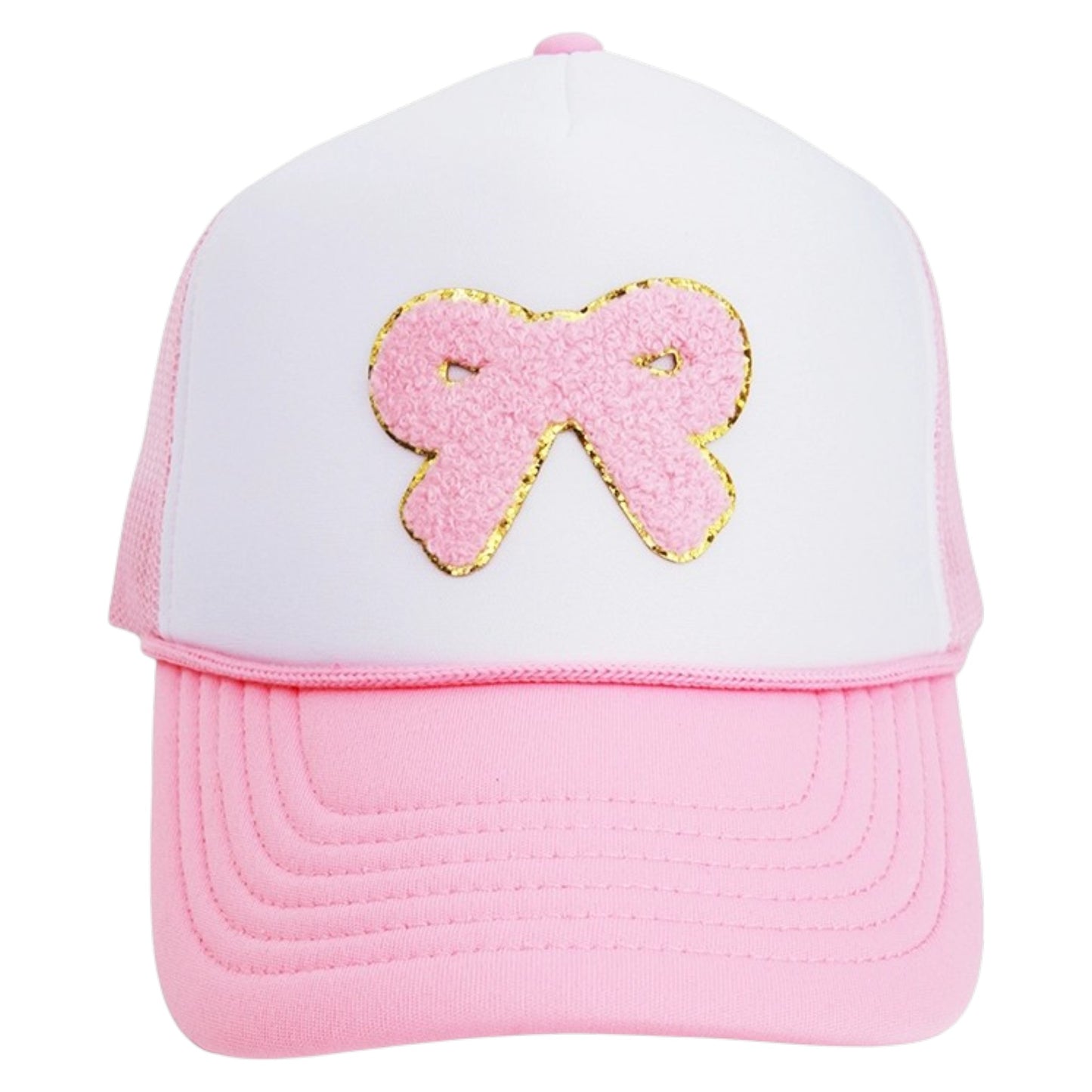 Sparkle Sisters Gold Bow Baseball Hat