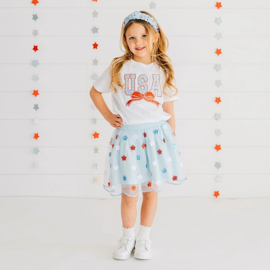 Sweet Wink USA Stars & Bow Patch T-Shirt