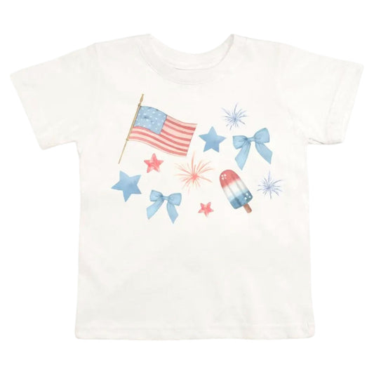 Sweet Wink Patriotic Watercolor T-Shirt