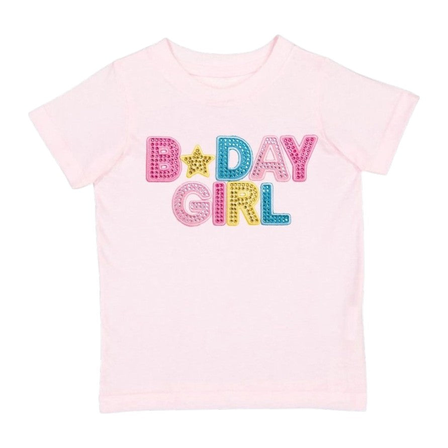 Sweet Wink Birthday Girl Rhinestone Patch T-Shirt