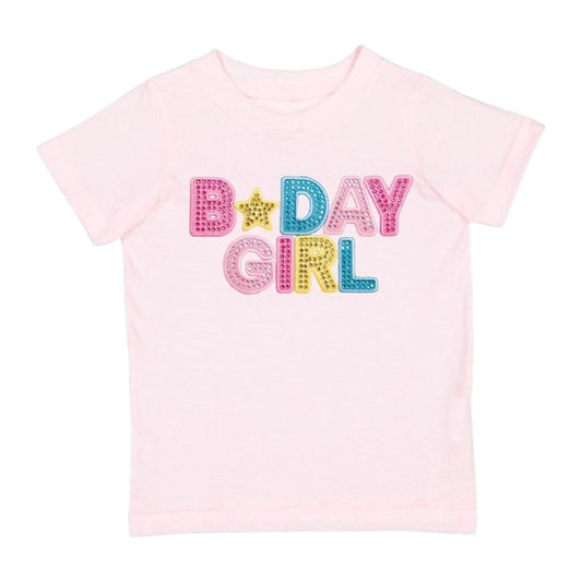 Sweet Wink Birthday Girl Rhinestone Patch T-Shirt