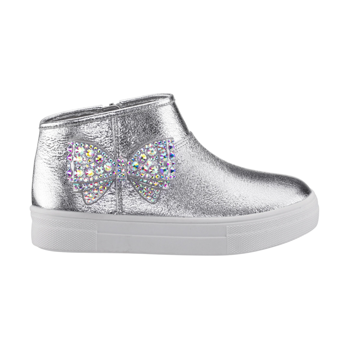 Nina Gwenny Metallic High Top Zip Sneaker- Big Kids