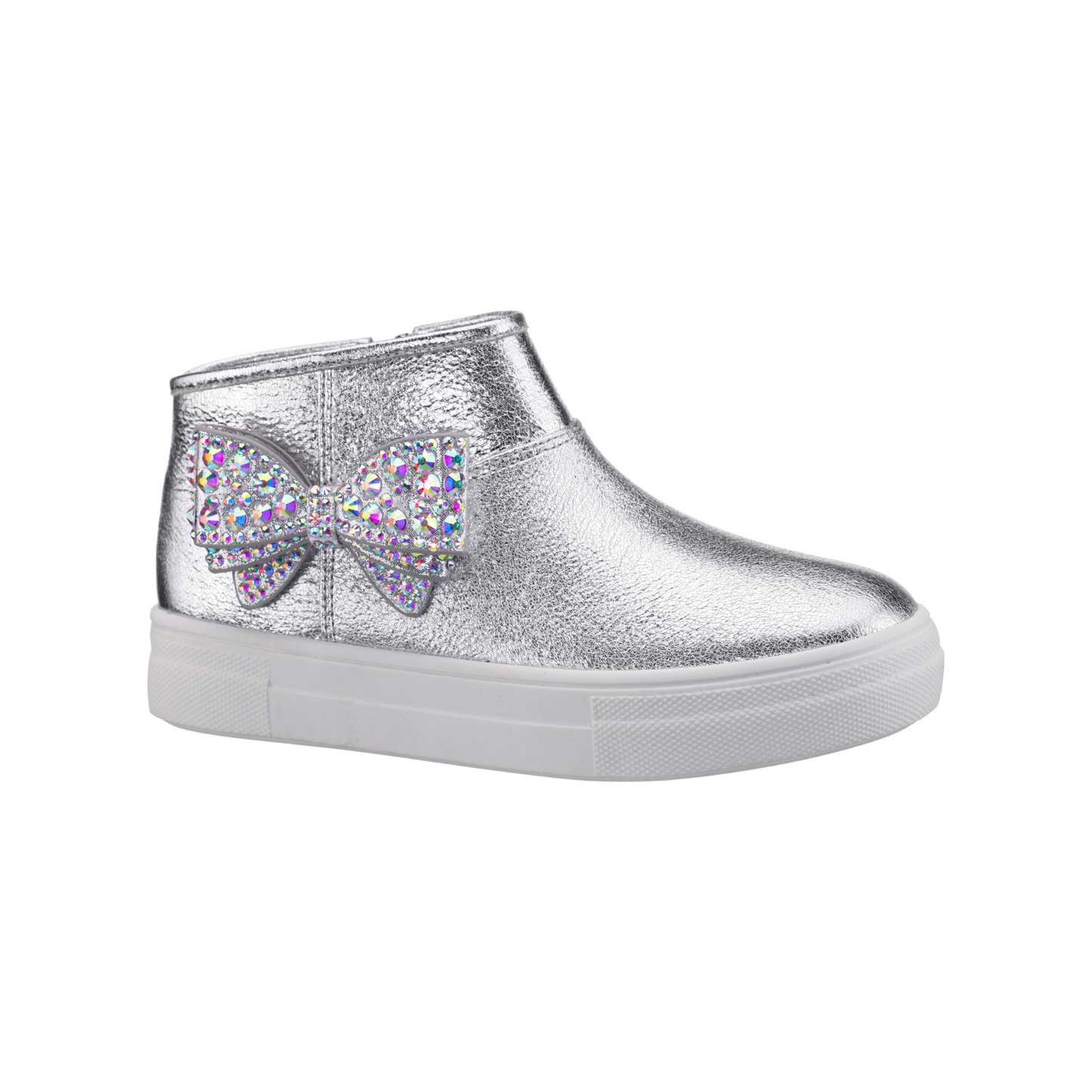 Nina Gwenny Metallic High Top Zip Sneaker- Big Kids