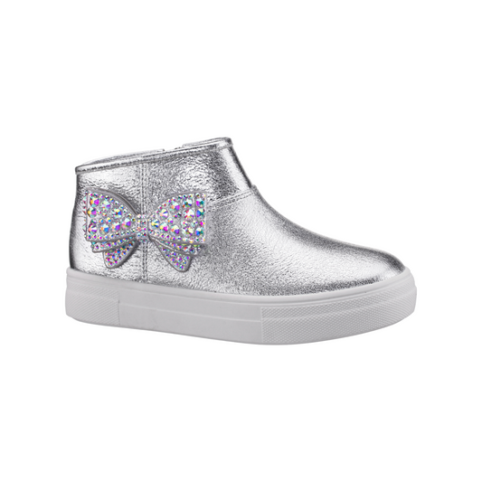 Nina Gwenny Metallic High Top Zip Sneaker- Big Kids