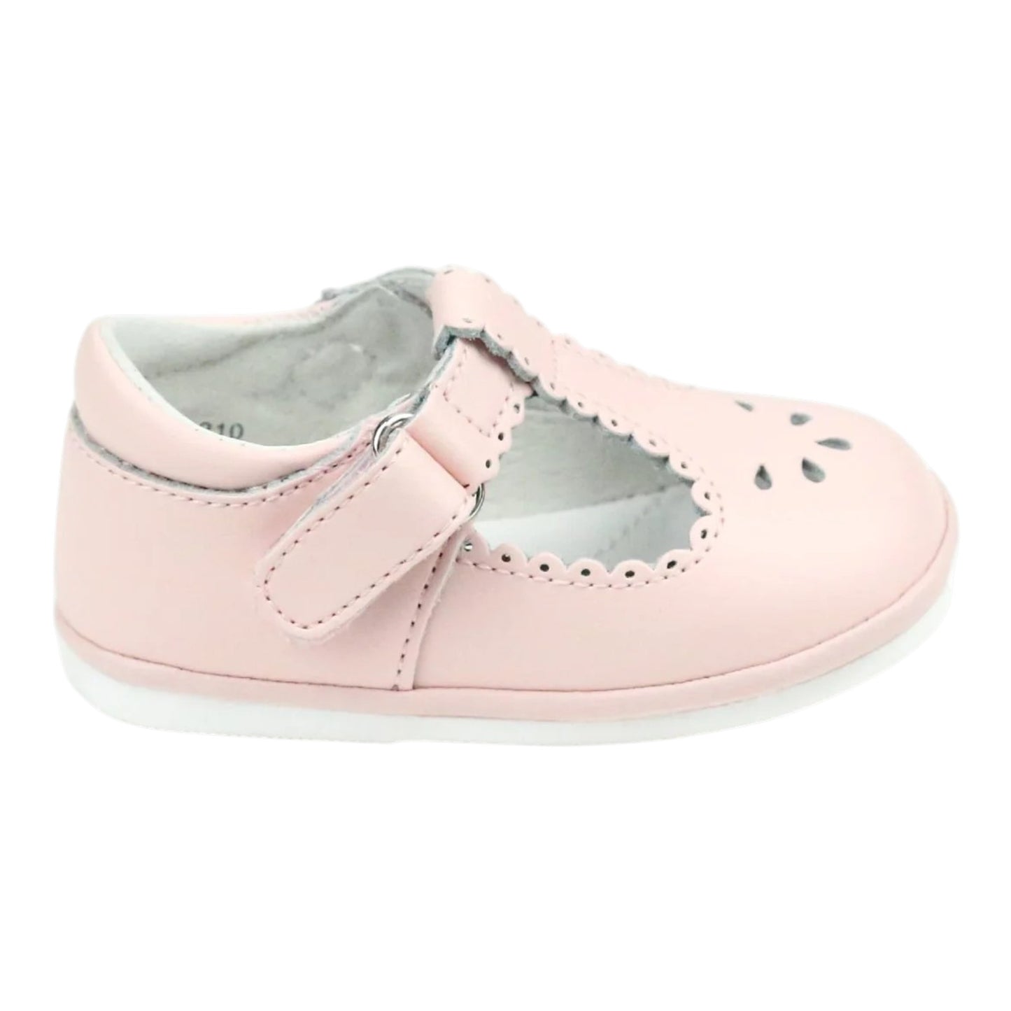 L'Amour Dottie Scalloped T-Strap Mary Jane