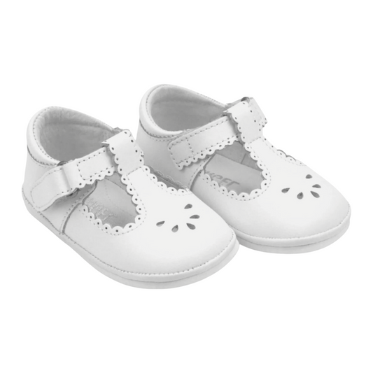 L'Amour Dottie Scalloped T-Strap Mary Jane