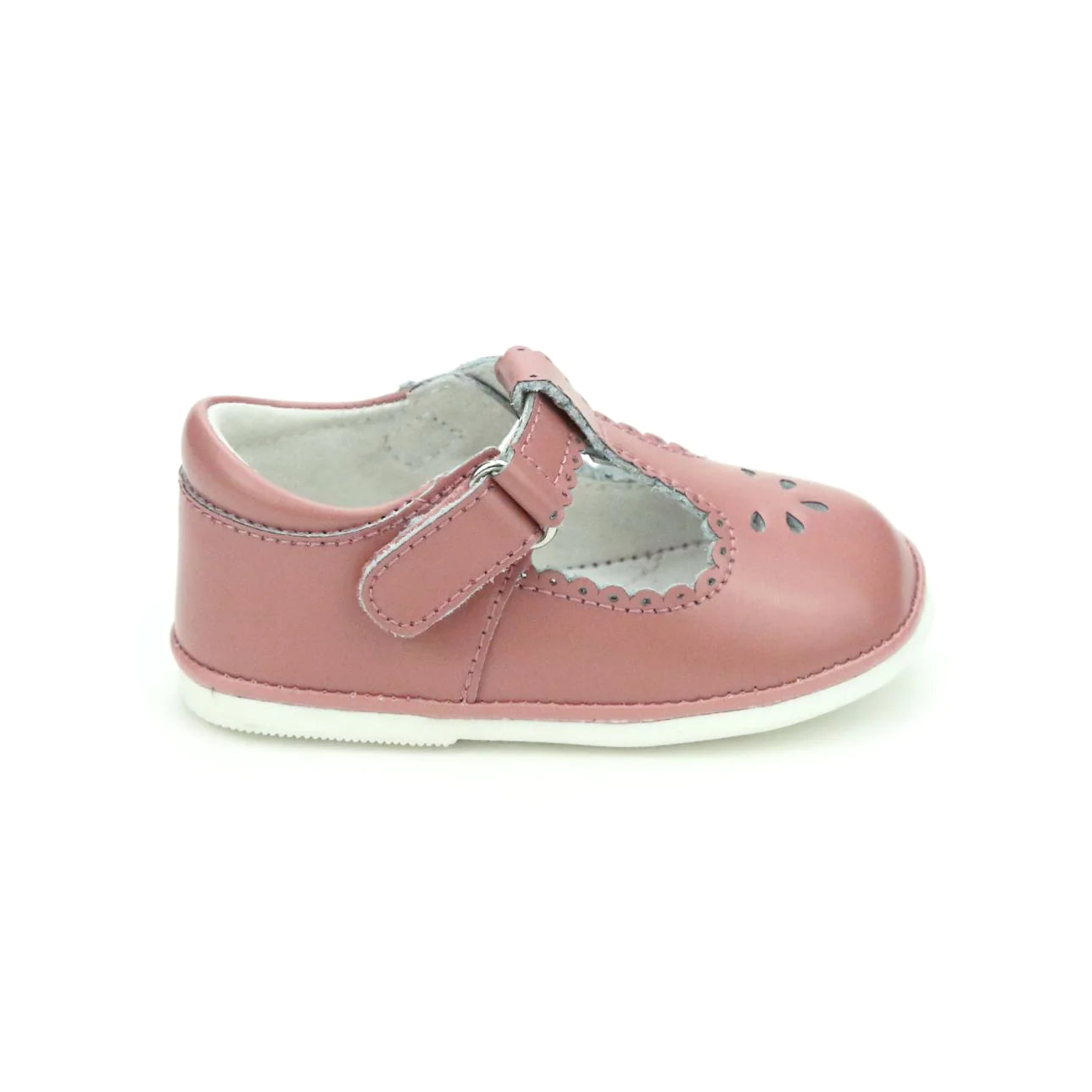 L'Amour Dottie Scalloped T-Strap Mary Jane (Baby)