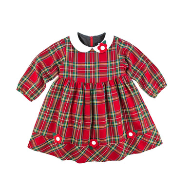 Florence Eiseman You Red My Mind Plaid Dress With Flowers