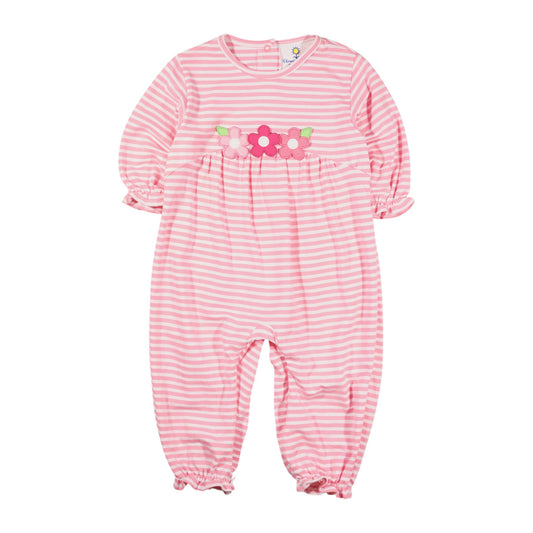 Florence Eiseman Stripe Knit Longall With Flowers