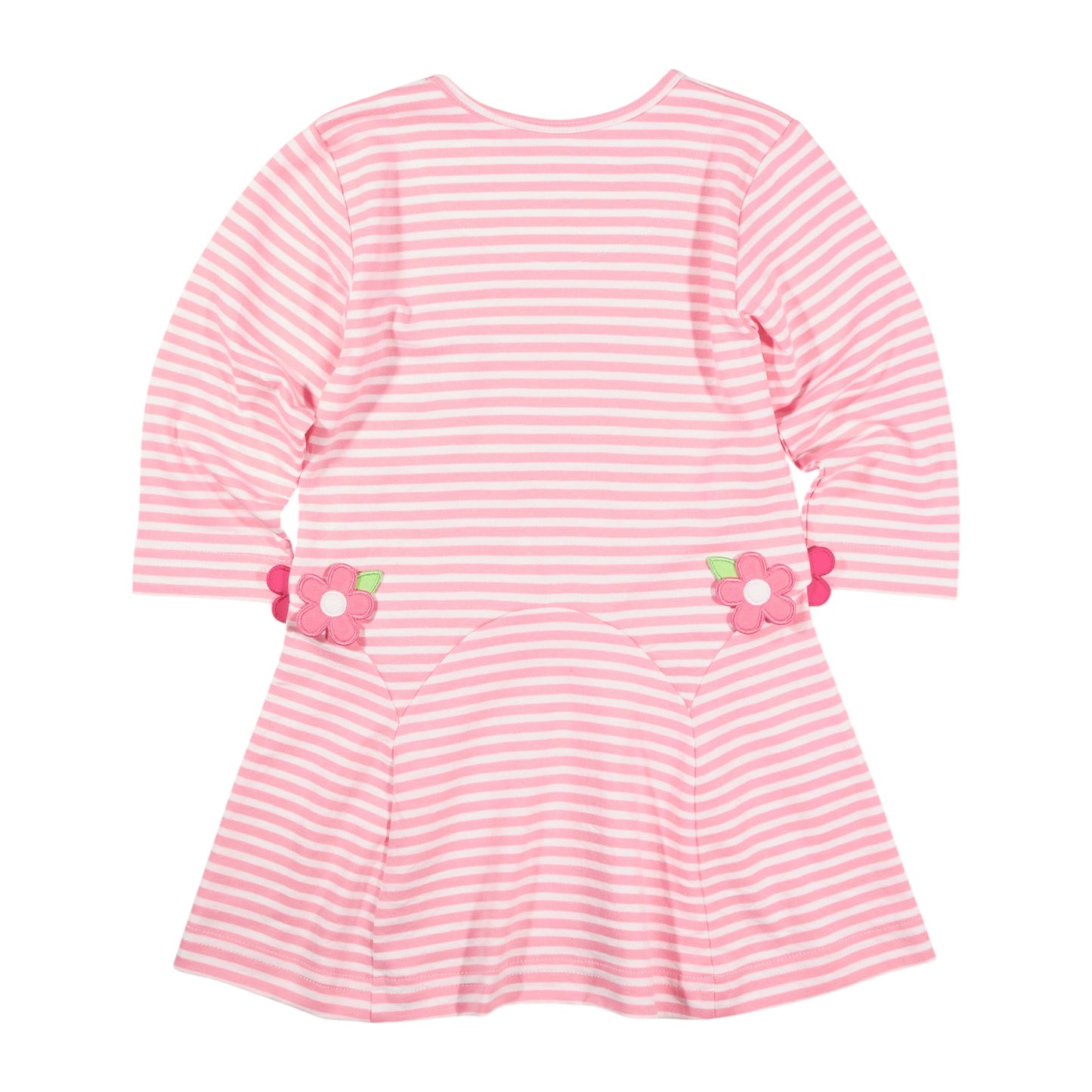 Florence Eiseman Stripe Knit Dress With Flowers