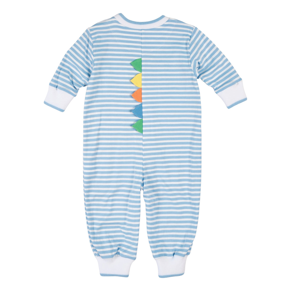 Florence Eiseman Stripe Knit Dinosaur Romper
