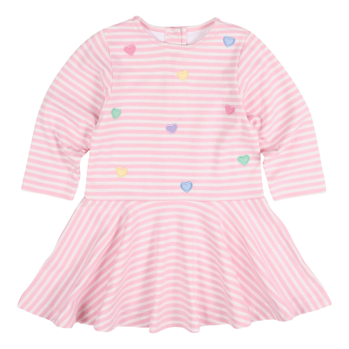 Florence Eiseman Knit Stripe Dress with Hearts