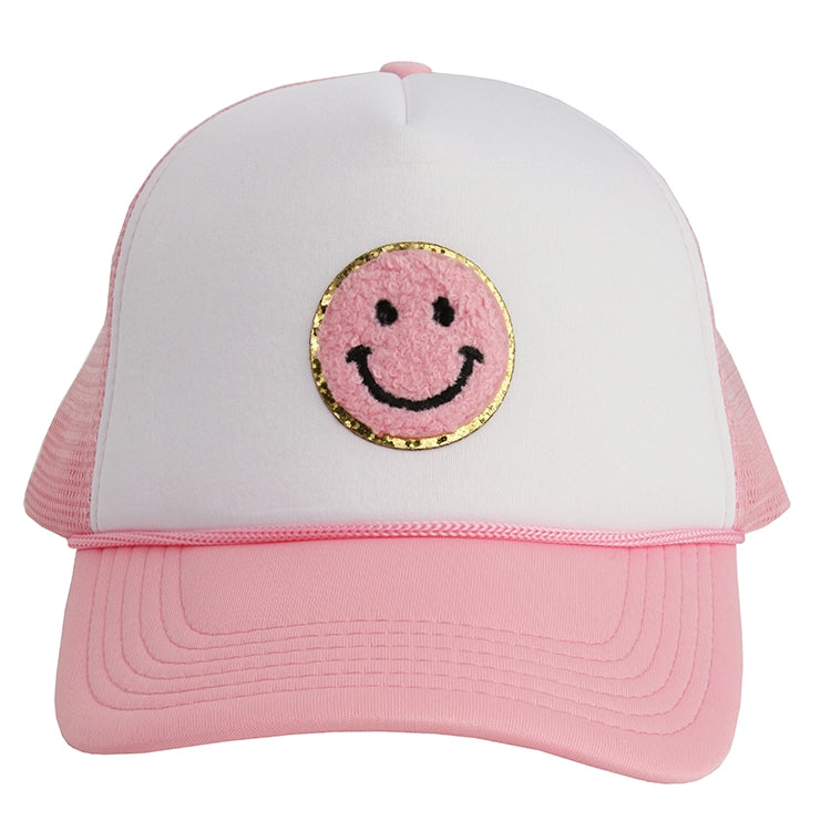 Sparkle Sisters Happy Face Patch Trucker Hat