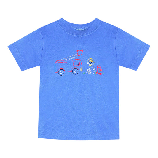 Remember Nguyen Houston Dog with Firetruck T-Shirt