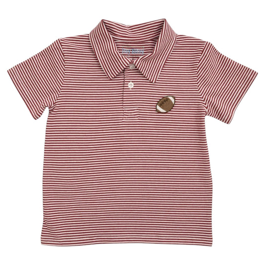 Itsy Bitsy Football Stripe Polo