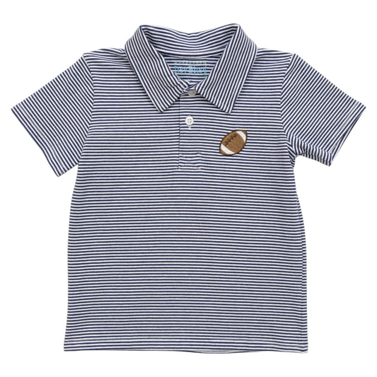 Itsy Bitsy Football Stripe Polo