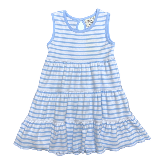 Luigi Striped 3 Tier Dress