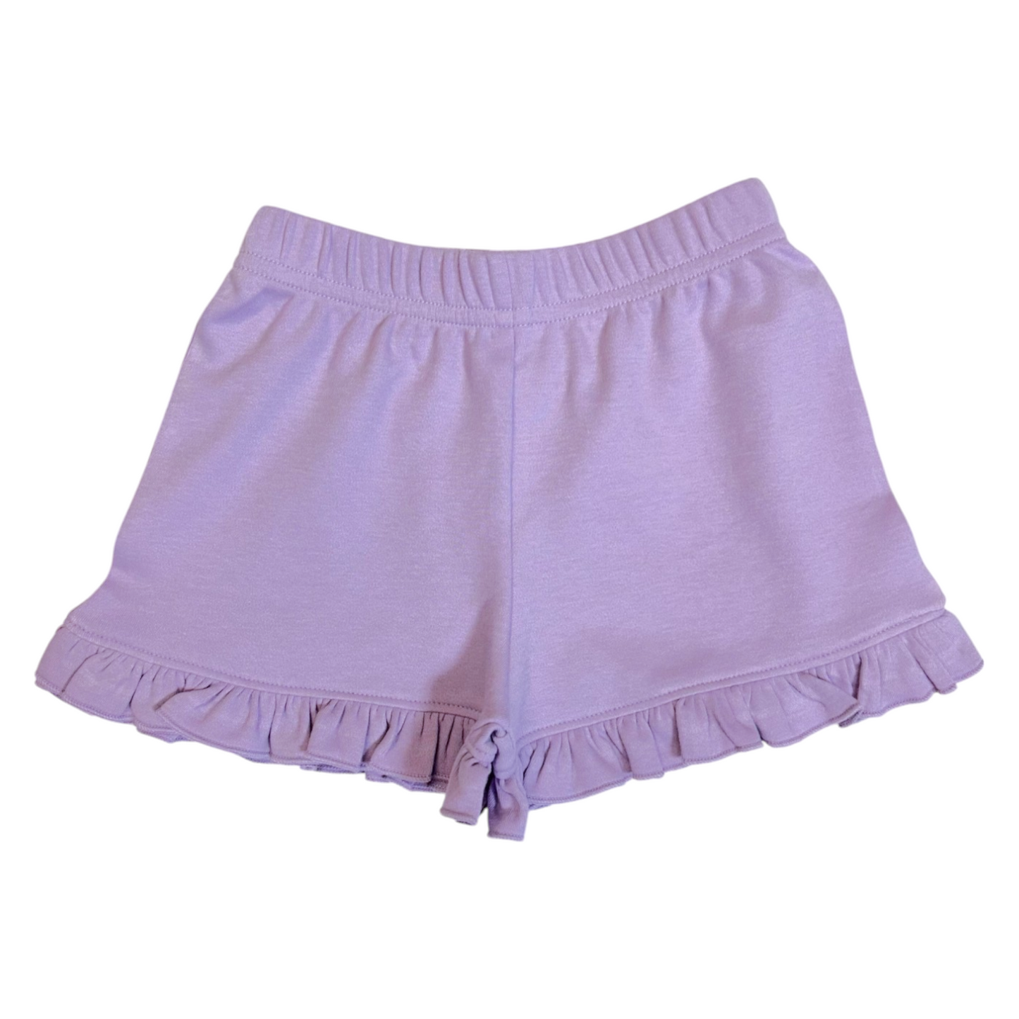 Luigi Solid Cotton Short With Ruffled Trim