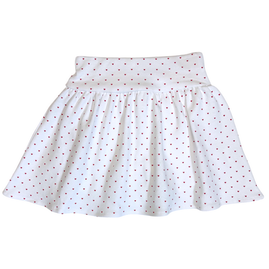 Luigi Hearts Print Gathered Skort