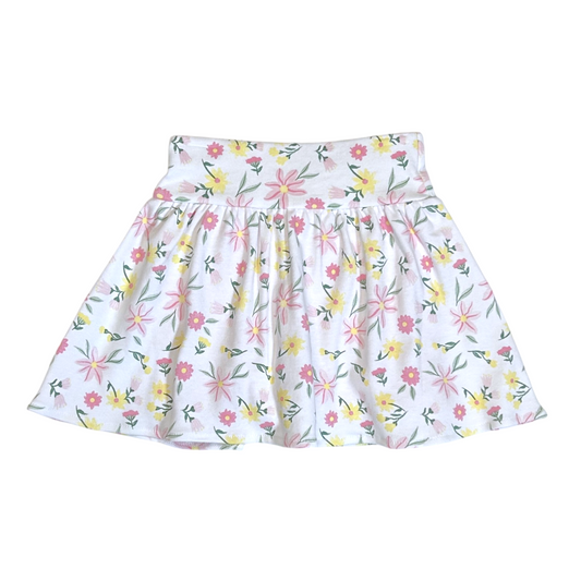 Luigi Flower Print Gathered Skort