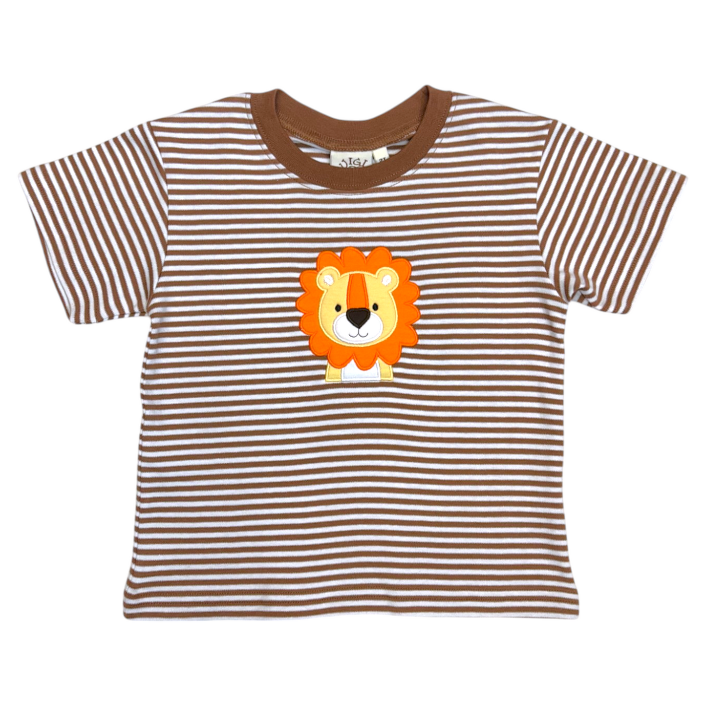 Luigi Striped Lion Applique T'shirt