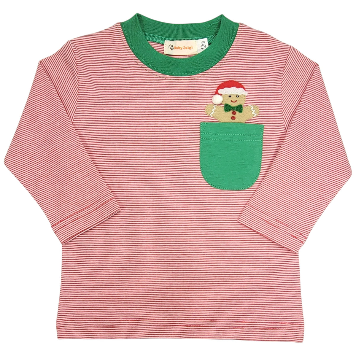 Luigi Gingerbread Man In Pocket T-Shirt