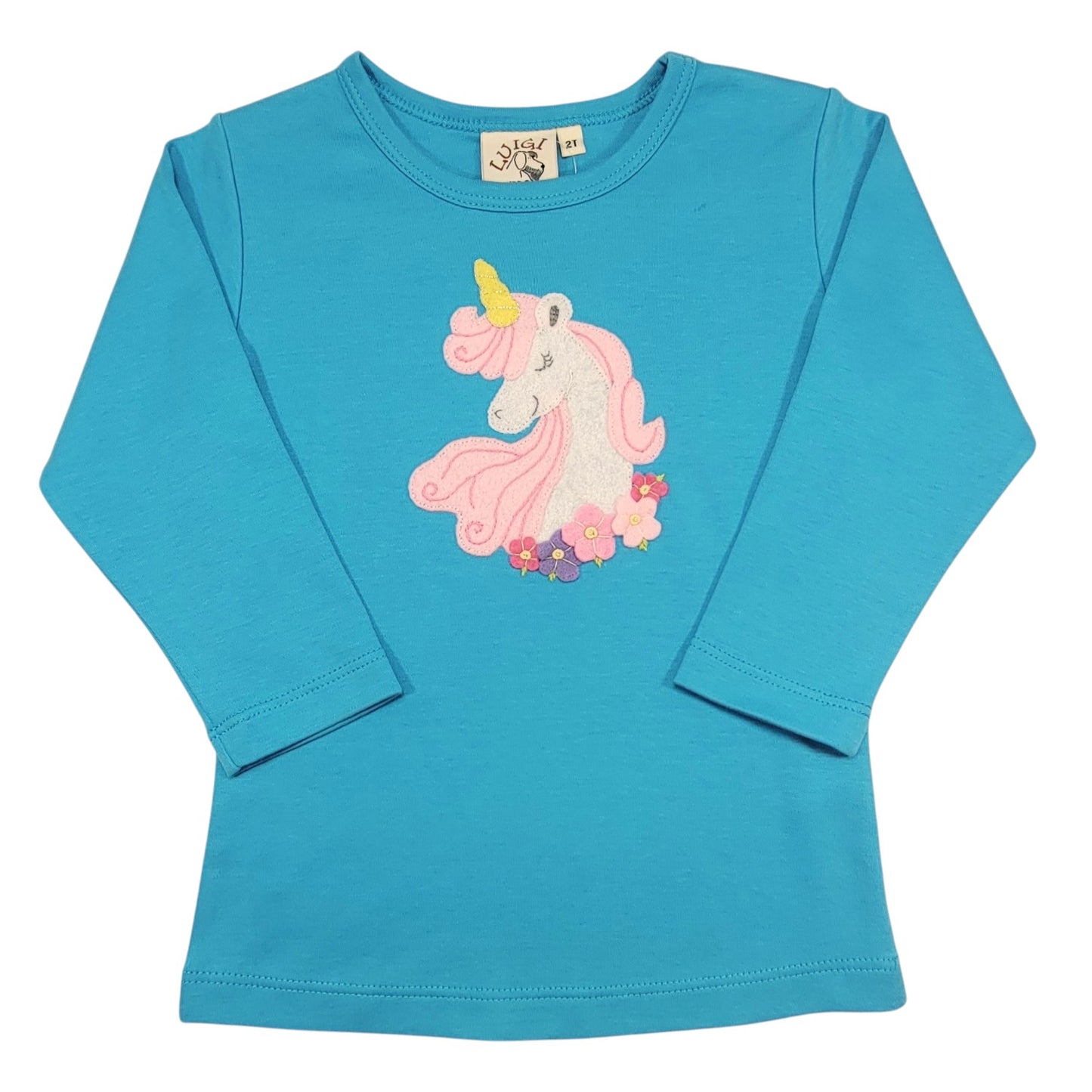 Luigi Unicorn With Flowers T-Shirt