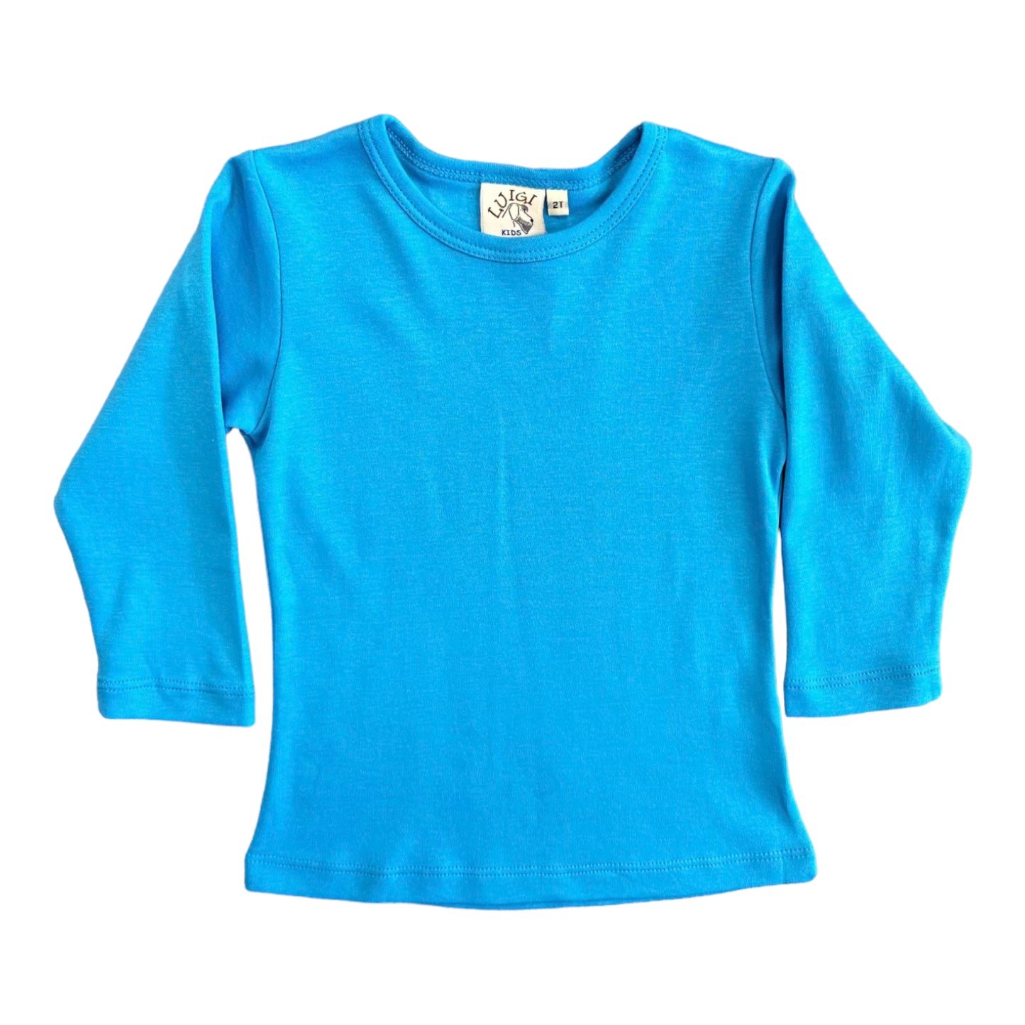 Luigi Plain Long Sleeved Cotton Tee