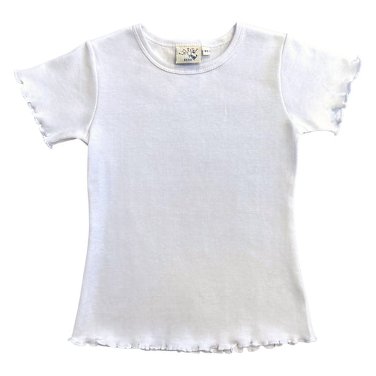Luigi Solid Cotton Lettuce Edge T-Shirt