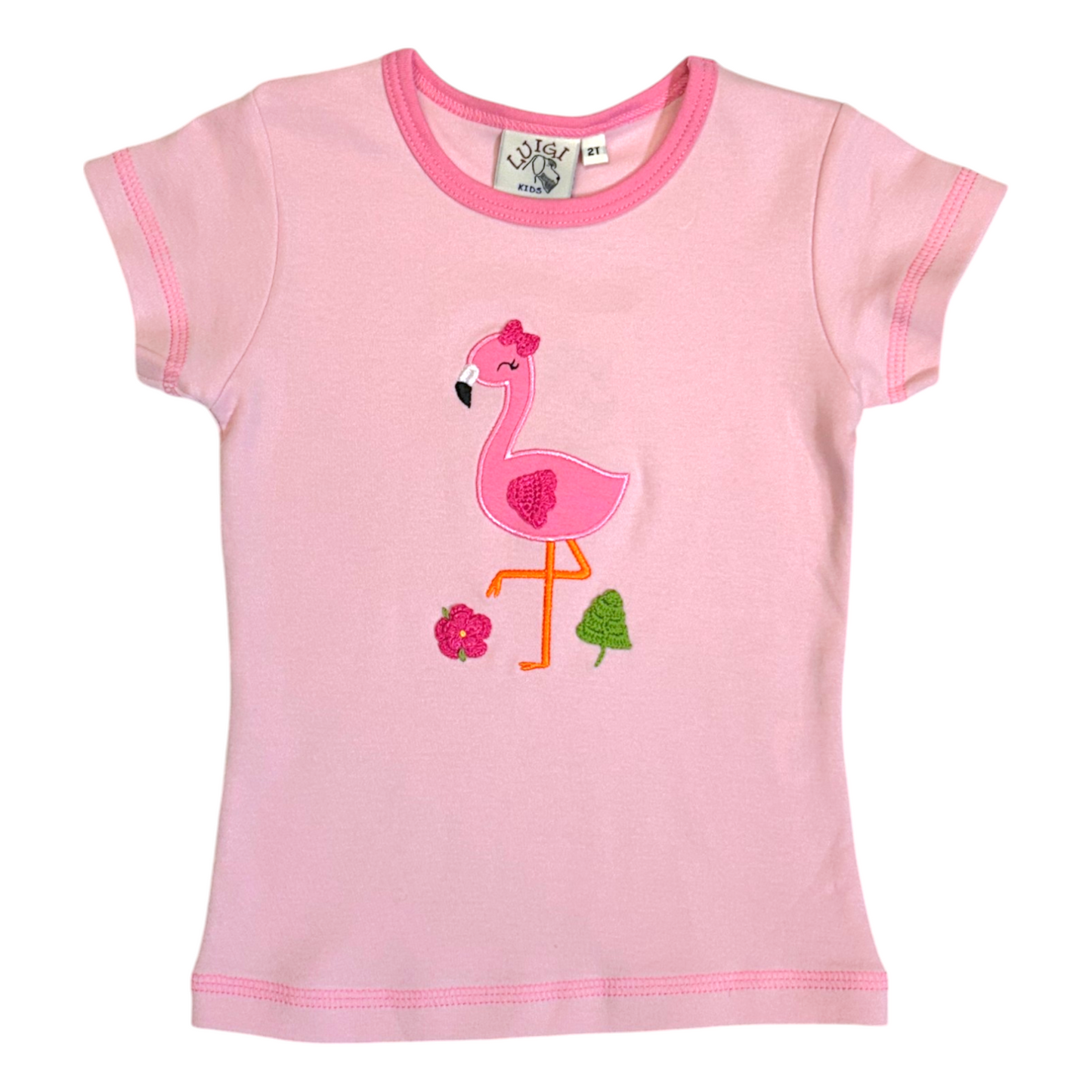 Luigi Flamingo Applique T-shirt