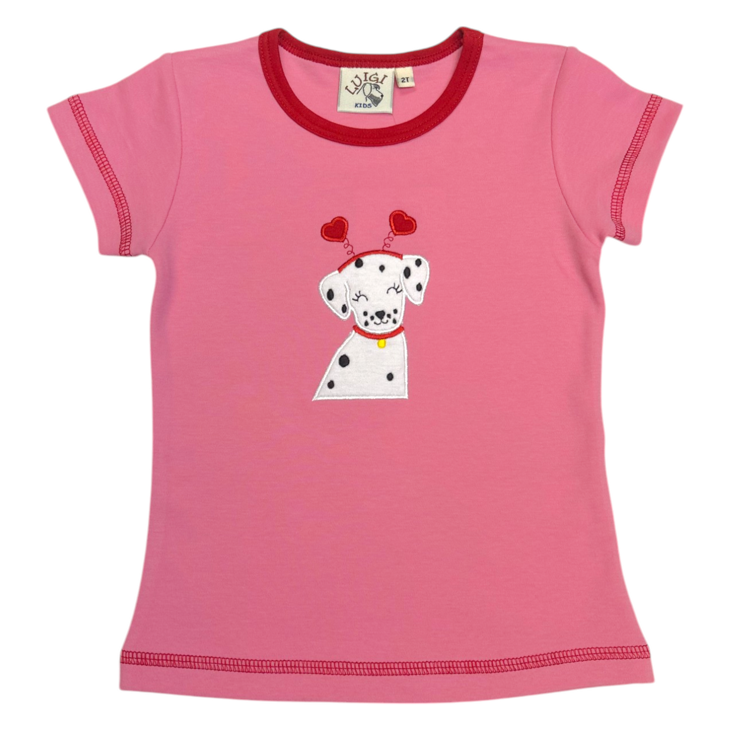 Luigi Dalmatian With Heart Applique Tee