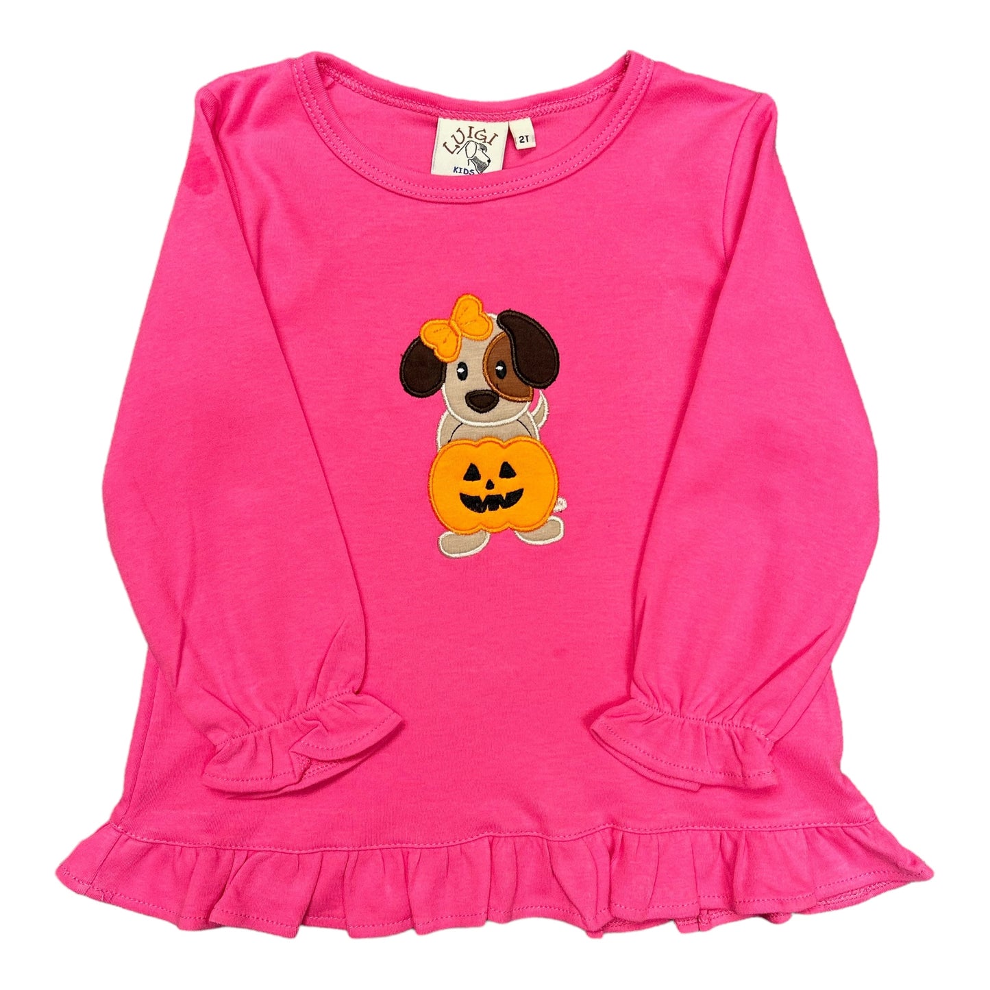 Luigi Halloween Pup Applique Swing Top