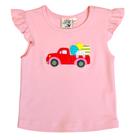 Luigi Easter Truck Flutter Sleeve Top