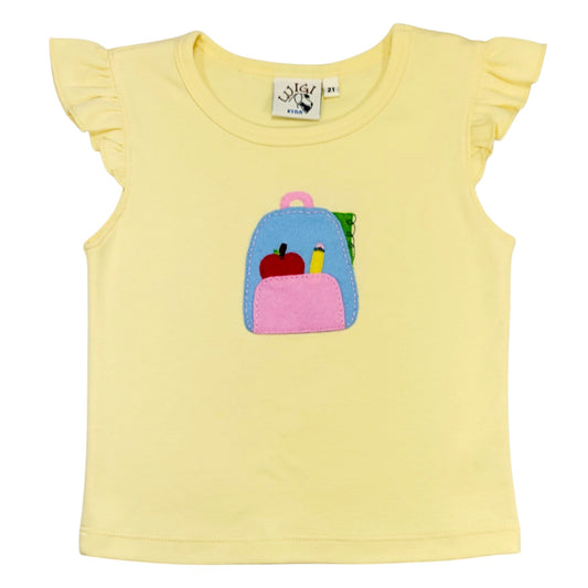 Luigi School Backpack Flutter Sleeve T-Shirt
