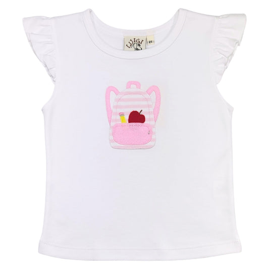 Luigi Backpack & Apple Flutter Sleeve T-Shirt