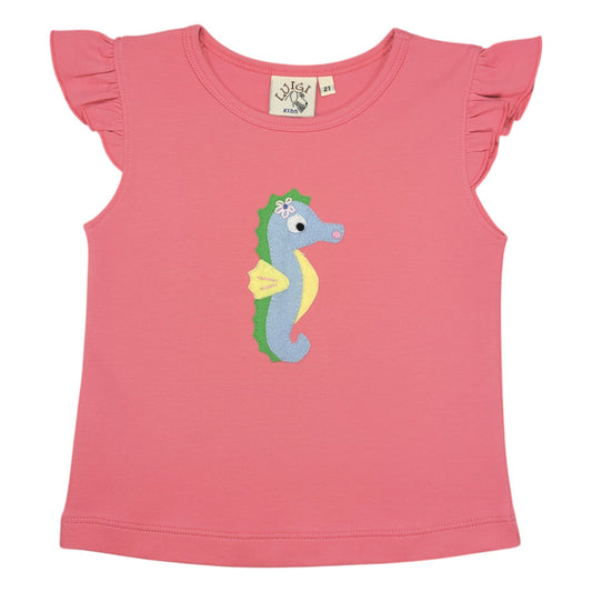 Luigi Seahorse Flutter Sleeve Top