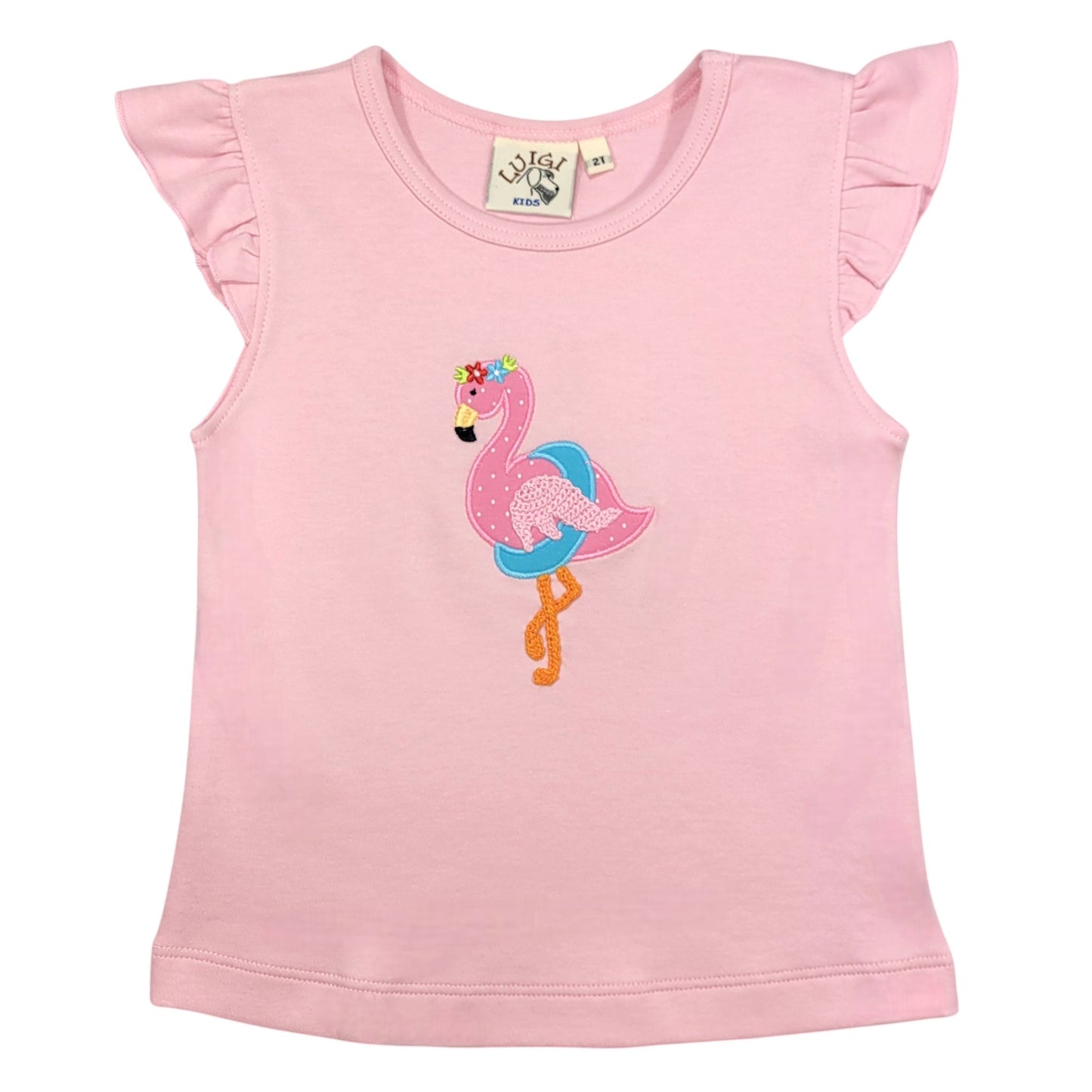 Luigi Flamingo Flutter Sleeve Top