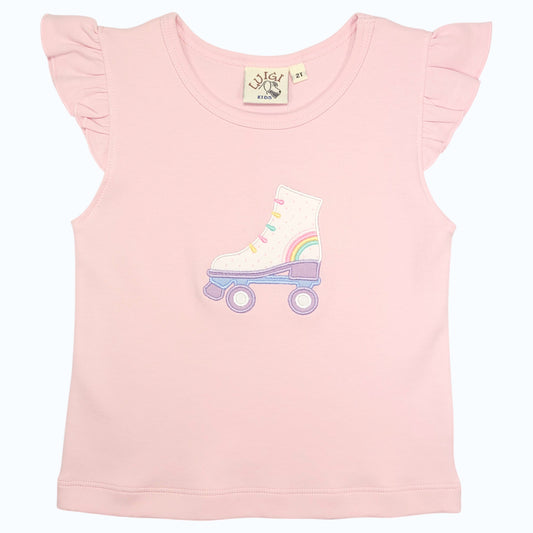 Luigi Roller Skate Flutter Sleeve Top